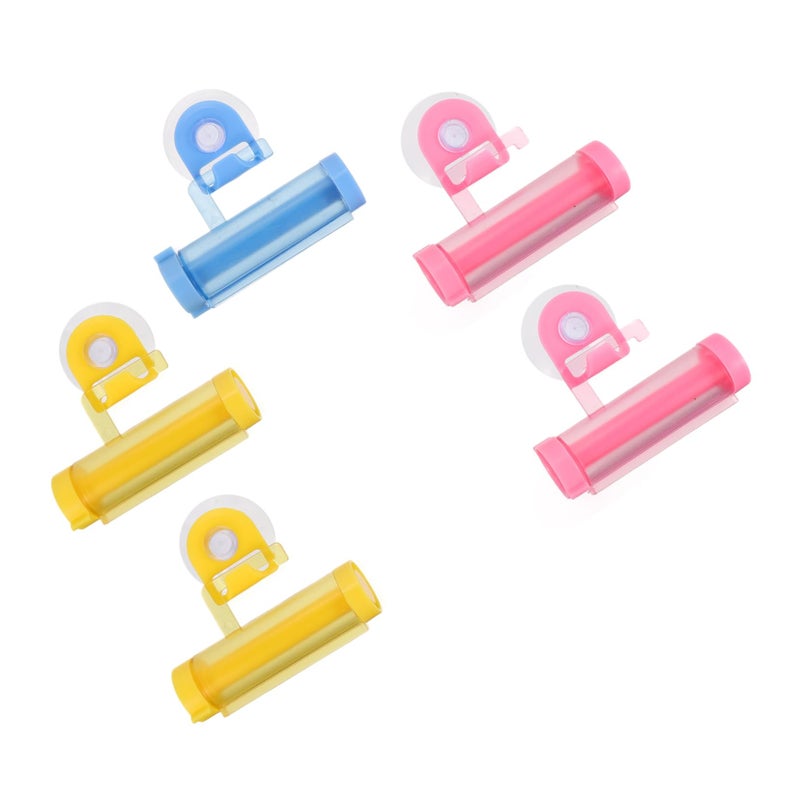 Toothpaste Tube Squeezer 5 Pack Colorful Efficient Rolling Dispenser for Bathroom - Image 2