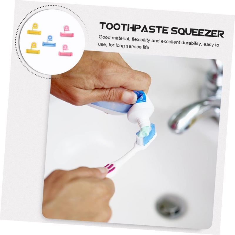Toothpaste Tube Squeezer 5 Pack Colorful Efficient Rolling Dispenser for Bathroom - Image 3