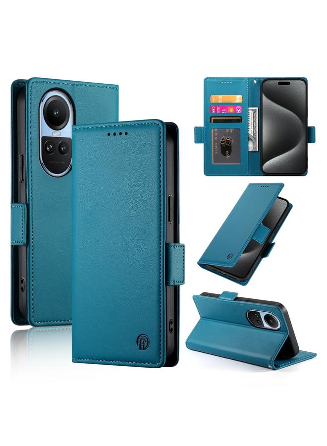 S-TOP Case For OPPO Reno10 / Reno10 Pro Global Side Buckle Magnetic Frosted Leather Phone Case - Image 1