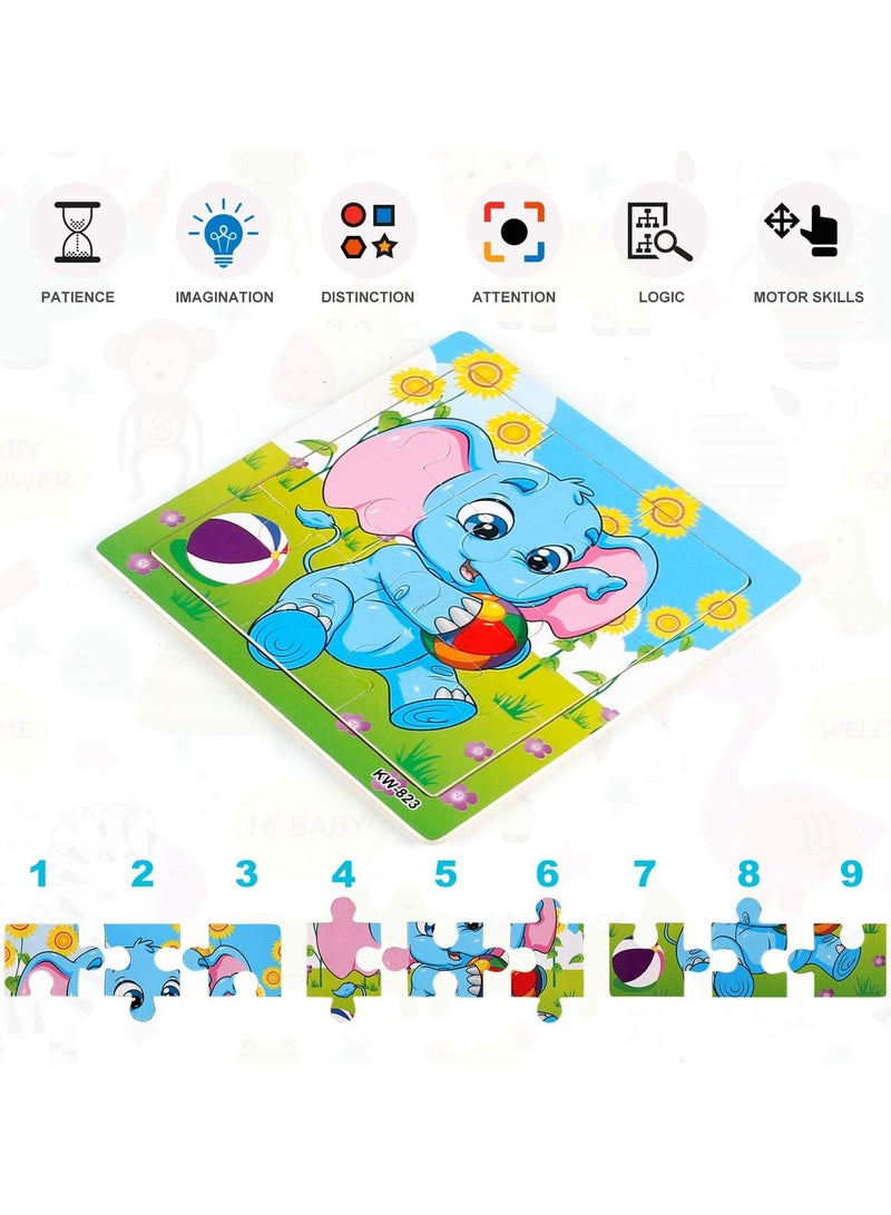 6 Pack Puzzles for Kids Ages 2-5, Preschool Educational and Learning Animal Jigsaw Puzzle Toy Gift Set, Toddler Puzzles Party Favors for Girls and Boys, Portable Travel Puzzles - Image 5