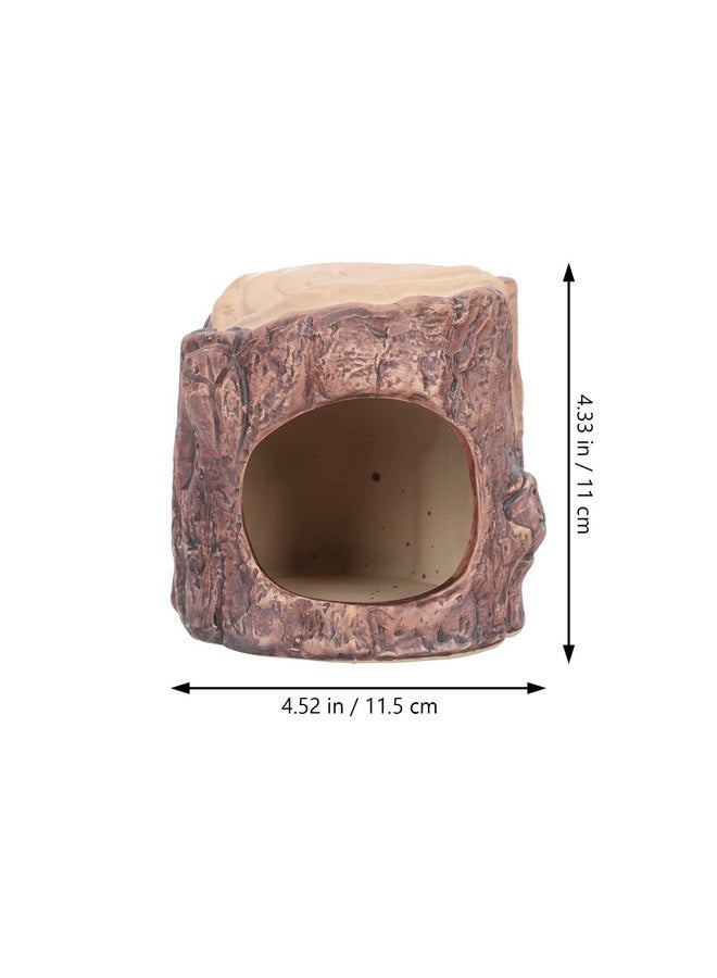 Yardwe YARDWE Summer Squirrel Nest Ceramic Hamster Hideout Hamster House Chinchilla Mini Hut Small Animal Hideout Cave Critter Bath for Chinchilla Hamster Rat Gerbils Chinchilla Mini Hut - Image 2