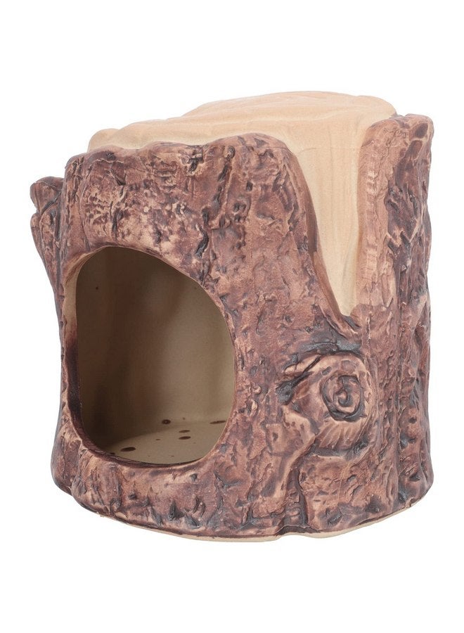 Yardwe YARDWE Summer Squirrel Nest Ceramic Hamster Hideout Hamster House Chinchilla Mini Hut Small Animal Hideout Cave Critter Bath for Chinchilla Hamster Rat Gerbils Chinchilla Mini Hut - Image 1