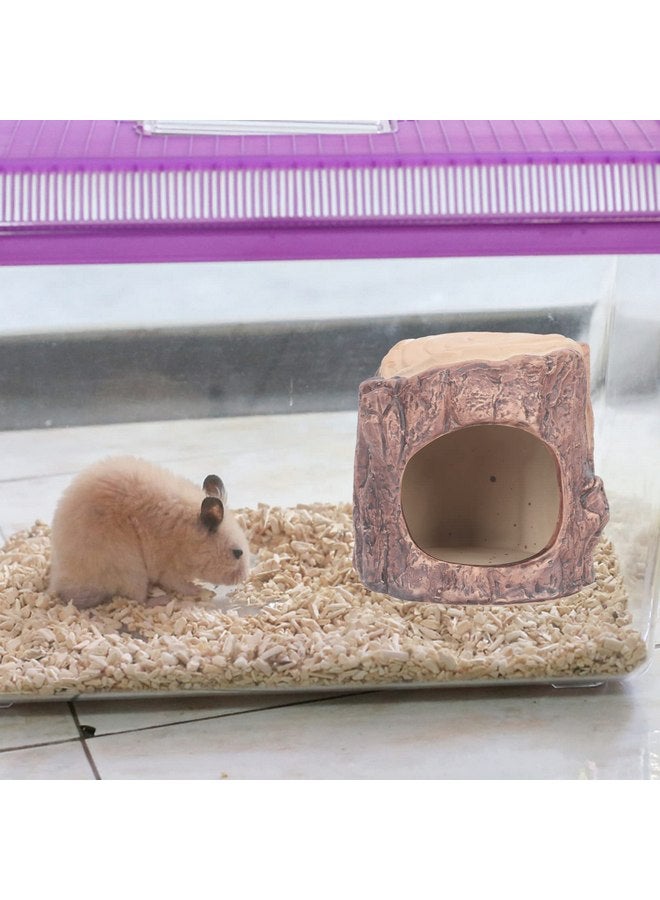 Yardwe YARDWE Summer Squirrel Nest Ceramic Hamster Hideout Hamster House Chinchilla Mini Hut Small Animal Hideout Cave Critter Bath for Chinchilla Hamster Rat Gerbils Chinchilla Mini Hut - Image 4