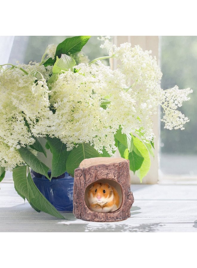 Yardwe YARDWE Summer Squirrel Nest Ceramic Hamster Hideout Hamster House Chinchilla Mini Hut Small Animal Hideout Cave Critter Bath for Chinchilla Hamster Rat Gerbils Chinchilla Mini Hut - Image 5