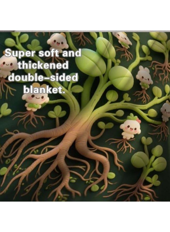 عام بطانية رقيقة من الفانيلا الكرتونية للأطفال والرضع (دافئة ومريحة، ومناسبة للنوم والألعاب) 70 سم * 100 سم - Image 1