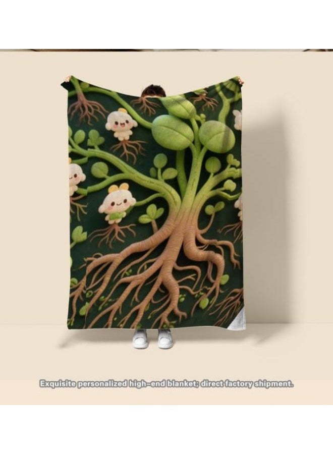 عام بطانية رقيقة من الفانيلا الكرتونية للأطفال والرضع (دافئة ومريحة، ومناسبة للنوم والألعاب) 70 سم * 100 سم - Image 5