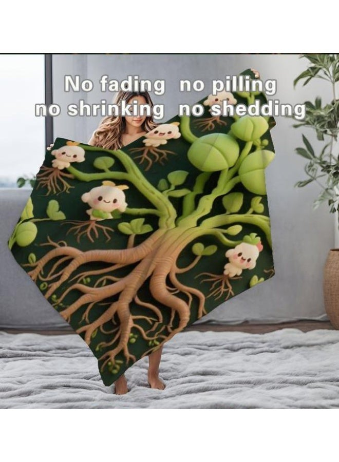 عام بطانية رقيقة من الفانيلا الكرتونية للأطفال والرضع (دافئة ومريحة، ومناسبة للنوم والألعاب) 70 سم * 100 سم - Image 2