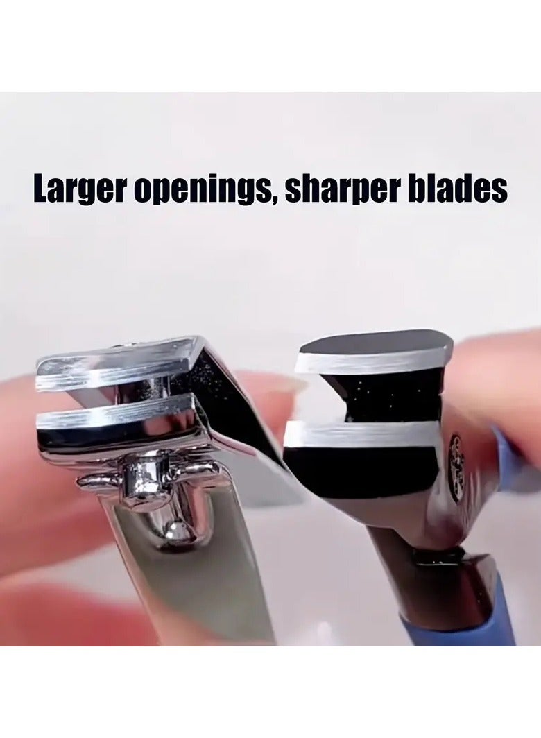 ORiTi مقص أظافر محترف من الفولاذ المقاوم للصدأ مع غطاء مضاد للرذاذ وقاطع حاد - Image 2