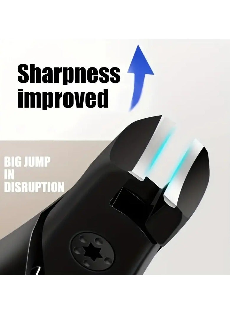 ORiTi مقص أظافر محترف من الفولاذ المقاوم للصدأ مع غطاء مضاد للرذاذ وقاطع حاد - Image 5