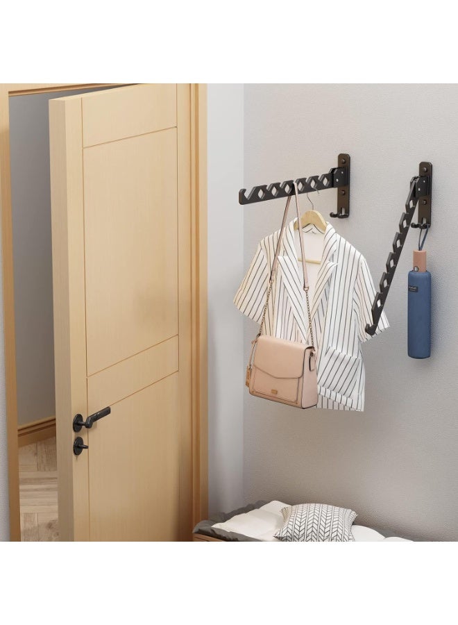 Relex Wall Mounted Clothes Drying Rack, Foldable Laundry Hanger Wall Mount, Wall Clothes Rack for Laundry Room, Clothes Hanger Indoor, Perfect for Small Spaces, Matte Black - Image 5