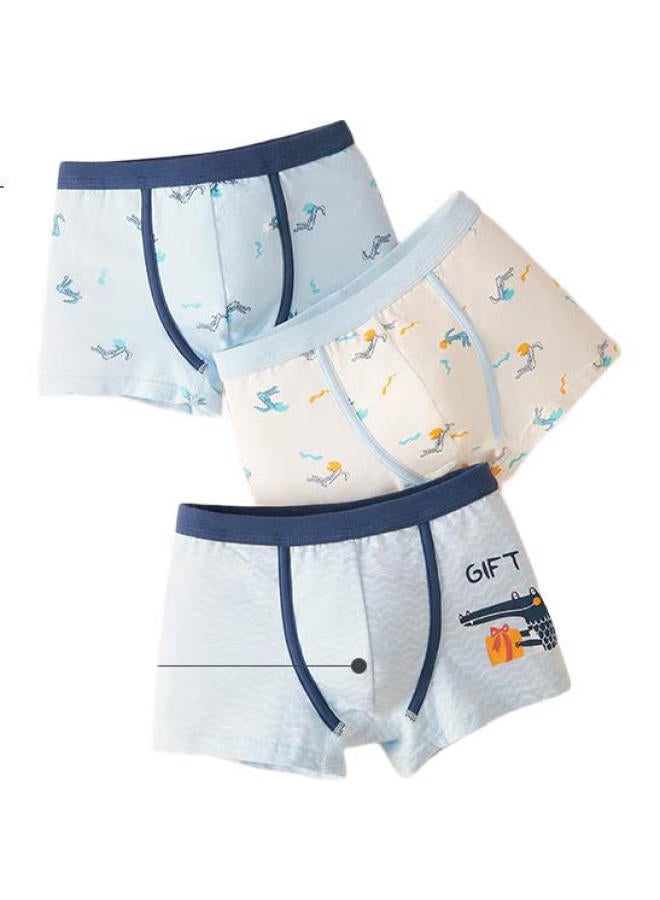 Red Bean Hongdou Children'S Underwear, Boys' Cotton Boxer Briefs, Class A Antibacterial Underwear, Youth Boxer Shorts, K4061, 140 - Image 1