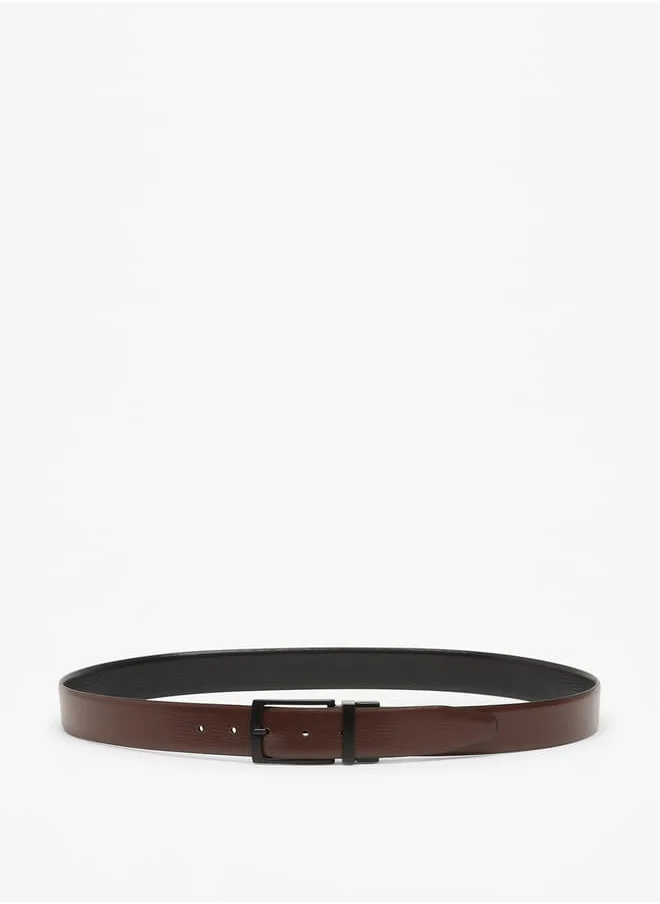 دوتشيني Men Solid Belt with Pin Buckle Closure