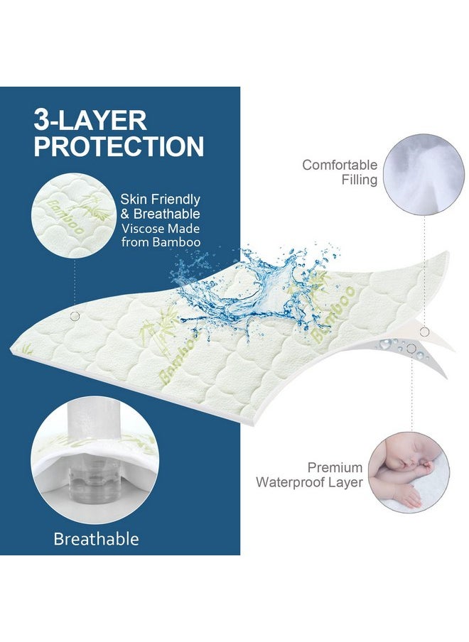 Moonsea Toddler Travel Bed Cover, Kids Air Mattres Pad Sheet Viscose Made from Bamboo Mattress Protector Waterproof, Compatible with hiccapop Inflatable Travel Bed or EnerPlex Toddler Travel Bed  - Image 3