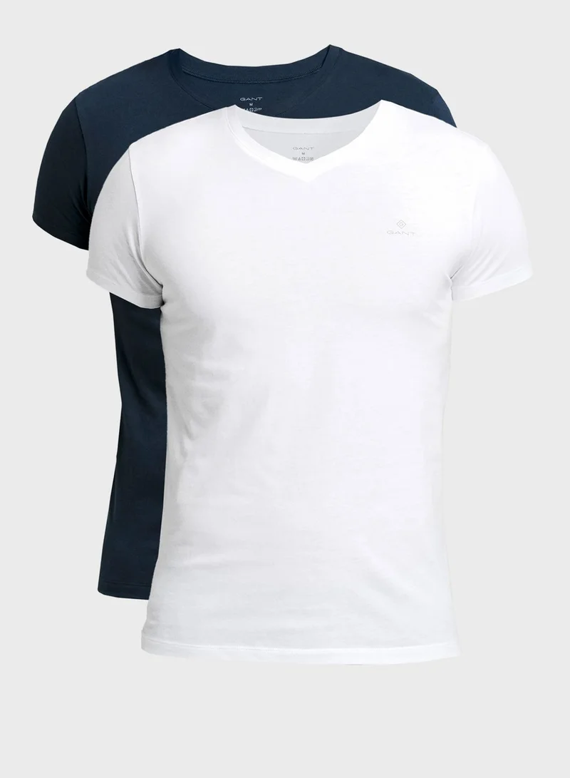 GANT 2 Pack Essential V-Neck T-Shirt