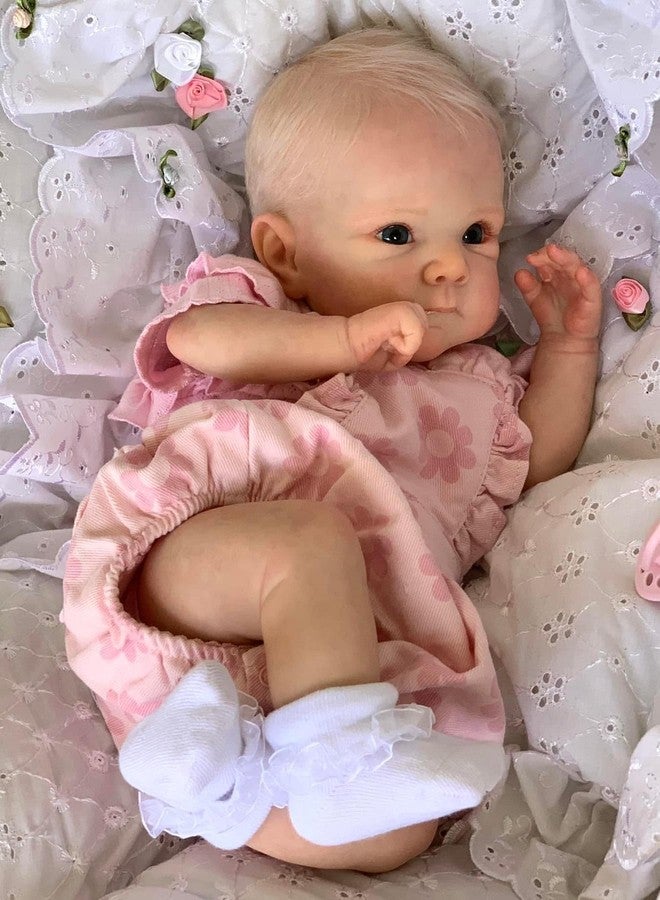 Zero Pam Lifelike Reborn Baby Dolls Girl 18 inch Realistic Reborn Dolls Soft Silicone Full Body Anatomically Correct Baby Doll with Real Hair Real Life Preemie Baby Dolls with Accessories - Image 4