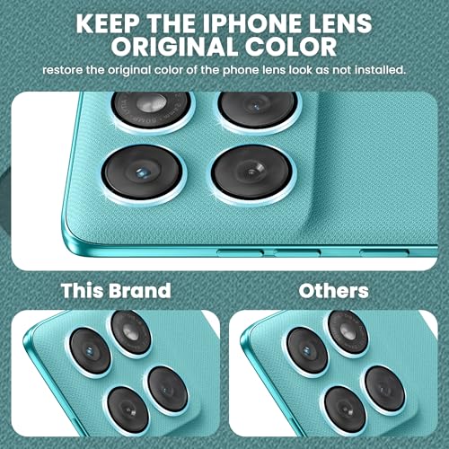 FIRST MART Camera Lens Protectors for Motorola Edge 60 Fusion (6.67 Inches) Tough HD Individual Aluminum Alloy Lens Ring Cover, Scratch Resistant, Thin Lens Protection| Blue, 1 Pack - Image 3
