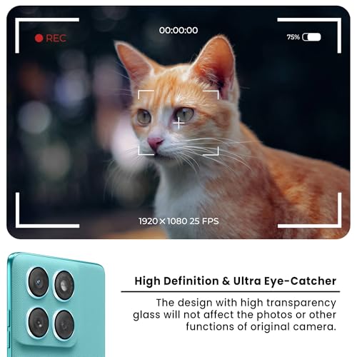 FIRST MART Camera Lens Protectors for Motorola Edge 60 Fusion (6.67 Inches) Tough HD Individual Aluminum Alloy Lens Ring Cover, Scratch Resistant, Thin Lens Protection| Blue, 1 Pack - Image 4