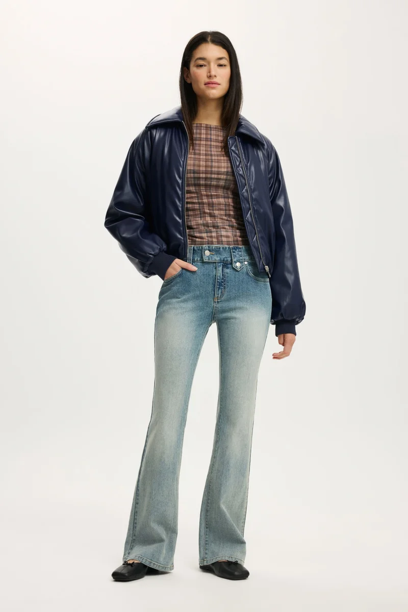 Cotton On FAUX LEATHER PUFF BOMBER