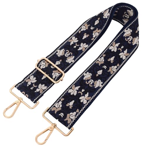 River Lake 2 Inch Wide Purse Strap Replacement - Adjustable Shoulder Strap for Crossbody Bag, Tote & Handbag(Blue Floral) - Image 1