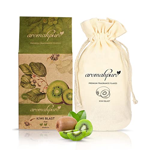 Aromahpure Premium Car Perfume Fragrance Flakes - Kiwi, Luxury Car Air Freshener made with Essential Oil, Grains, and Flakes - 50 Gms, Last Upto 30 days, IFRA certified - Image 1