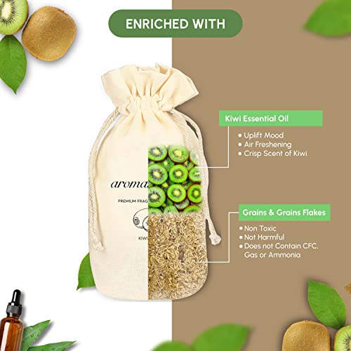 Aromahpure Premium Car Perfume Fragrance Flakes - Kiwi, Luxury Car Air Freshener made with Essential Oil, Grains, and Flakes - 50 Gms, Last Upto 30 days, IFRA certified - Image 2
