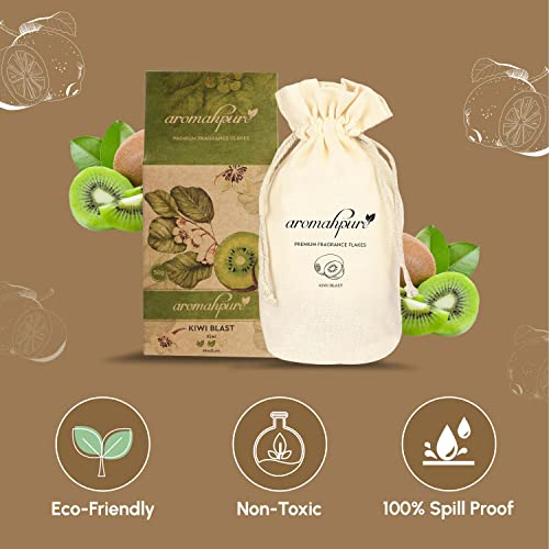 Aromahpure Premium Car Perfume Fragrance Flakes - Kiwi, Luxury Car Air Freshener made with Essential Oil, Grains, and Flakes - 50 Gms, Last Upto 30 days, IFRA certified - Image 5
