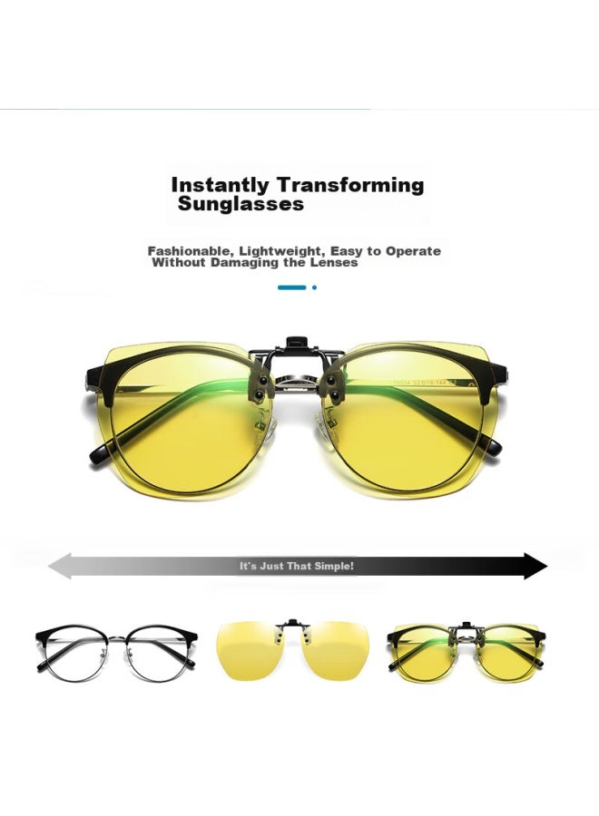 Lovedru Lafudru Anti-glare Night Vision Clip-on For Men And Women, High-definition Photochromic Gl For Night Driving, Anti-glare And Anti-glare Light Protection - Image 5
