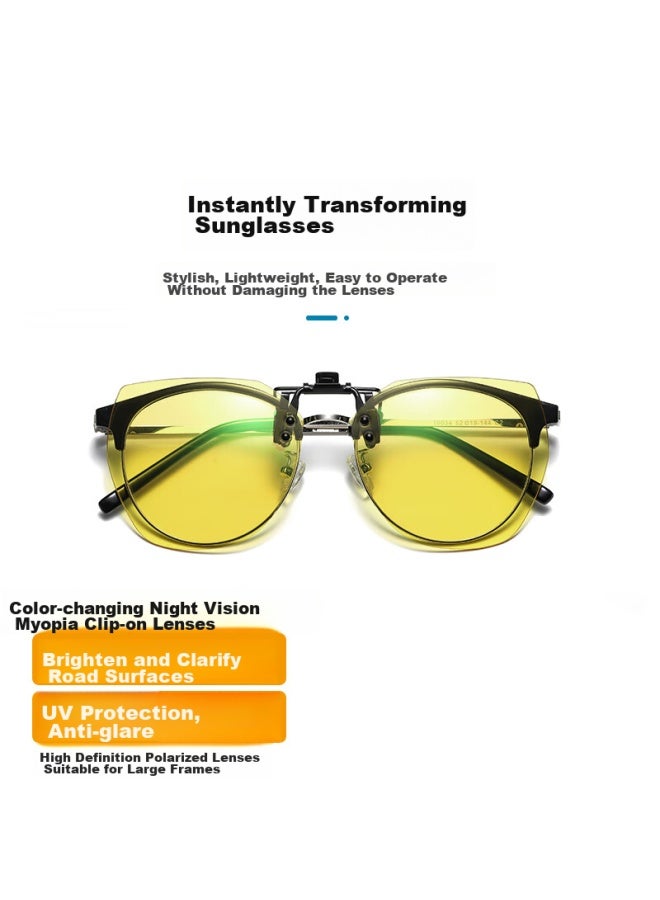 Lovedru Lafudru Anti-glare Night Vision Clip-on For Men And Women, High-definition Photochromic Gl For Night Driving, Anti-glare And Anti-glare Light Protection - Image 2