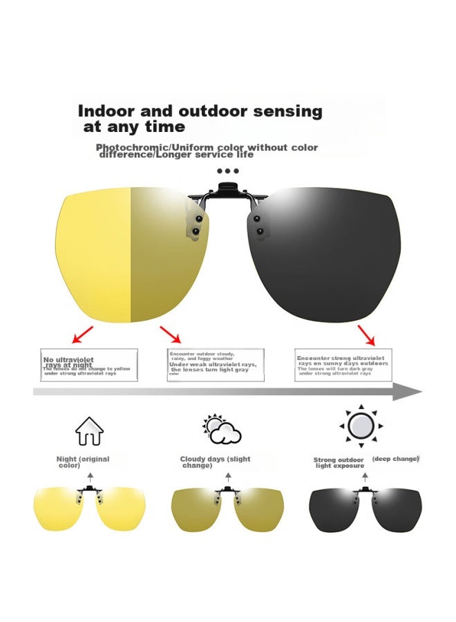 Lovedru Lafudru Anti-glare Night Vision Clip-on For Men And Women, High-definition Photochromic Gl For Night Driving, Anti-glare And Anti-glare Light Protection - Image 3