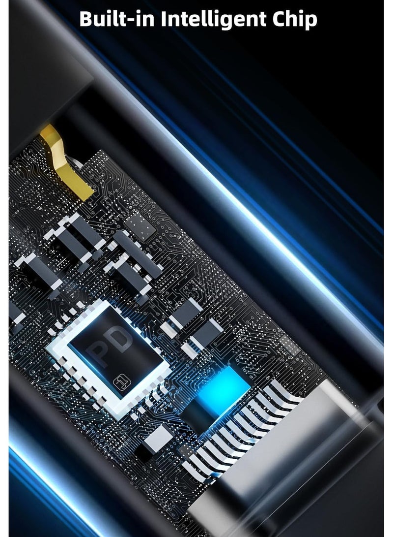 محول USB-C ذكر إلى Lightning أنثى، شاحن PD بقوة 35 وات مع شاشة LED للقدرة الكهربائية، شحن سريع ونقل بيانات لسلسلة iPhone 15 وiPad Air/Pro وMacBook وGalaxy (عبوة واحدة) - Image 4