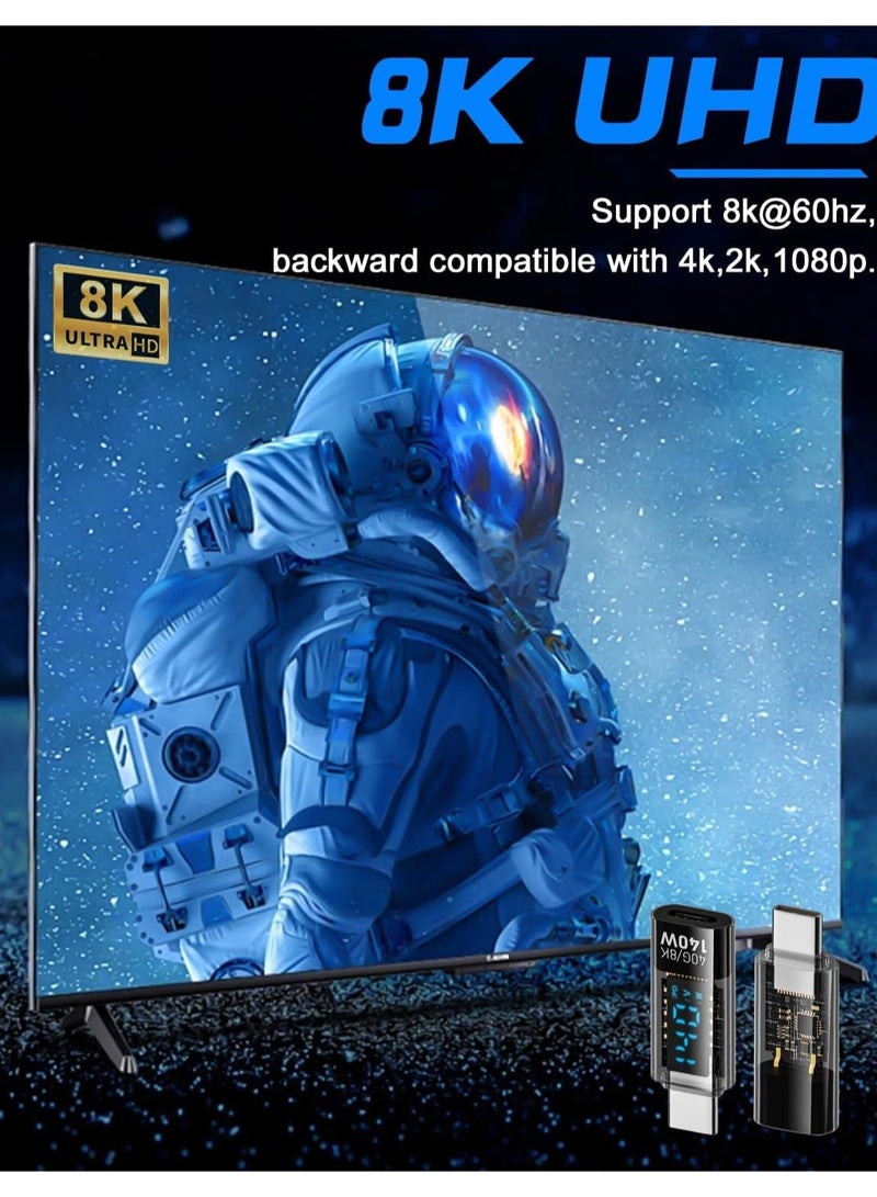 محول USB-C ذكر إلى Lightning أنثى، شاحن PD بقوة 35 وات مع شاشة LED للقدرة الكهربائية، شحن سريع ونقل بيانات لسلسلة iPhone 15 وiPad Air/Pro وMacBook وGalaxy (عبوة واحدة) - Image 5