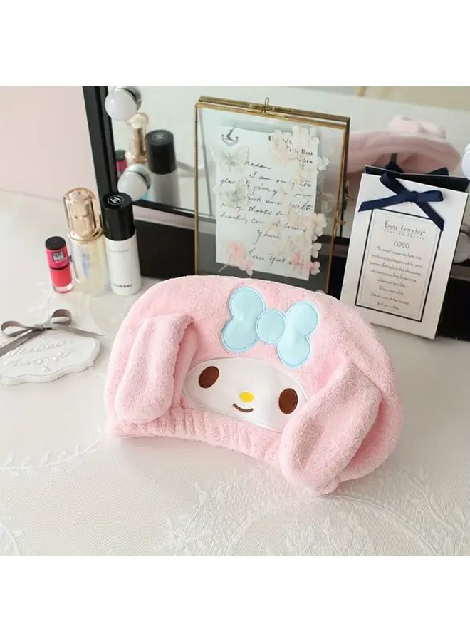 Kuromi Super Absorbent Quick Dry Hair Towel Wrap Soft Polyester Lightweight For All Hair Types - Image 2