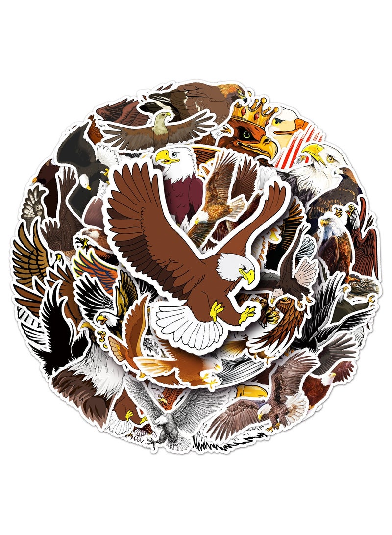 50 قطعة من ملصقات النسر الرائعة من الفينيل ملصقات مضادة للماء مثالية للهاتف المحمول وزجاجة المياه - Image 1