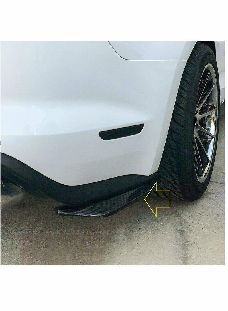 SYOSI Rear Bumper, Canard Diffuser Splitter, Valence Spoiler Fin Lip Trim, Universal Fit (Carbon Fiber Pattern) 4.48""x17.63"" - Image 5