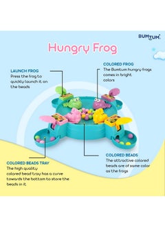 Bumtum Bumtum Baby Hungry Frog Eat Beans Game-4 Players | Frog Eating Beans | Hungry Frog Game Fun for Child & Kids| Indoor Interactive Board Games for 2+ Years - Multicolor  - Image 3