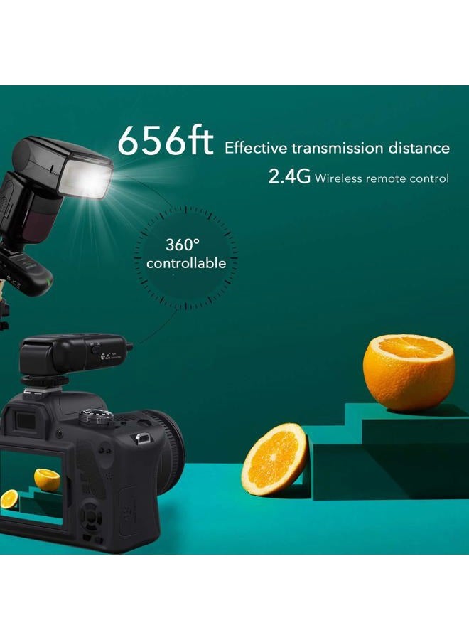 AODELAN Flash Trigger Transmitter and Receiver with Universal Hot Shoe for Canon, Nikon, Olympus, Panasonic, Pentax, Fuji, Samsung, Sony - Image 3