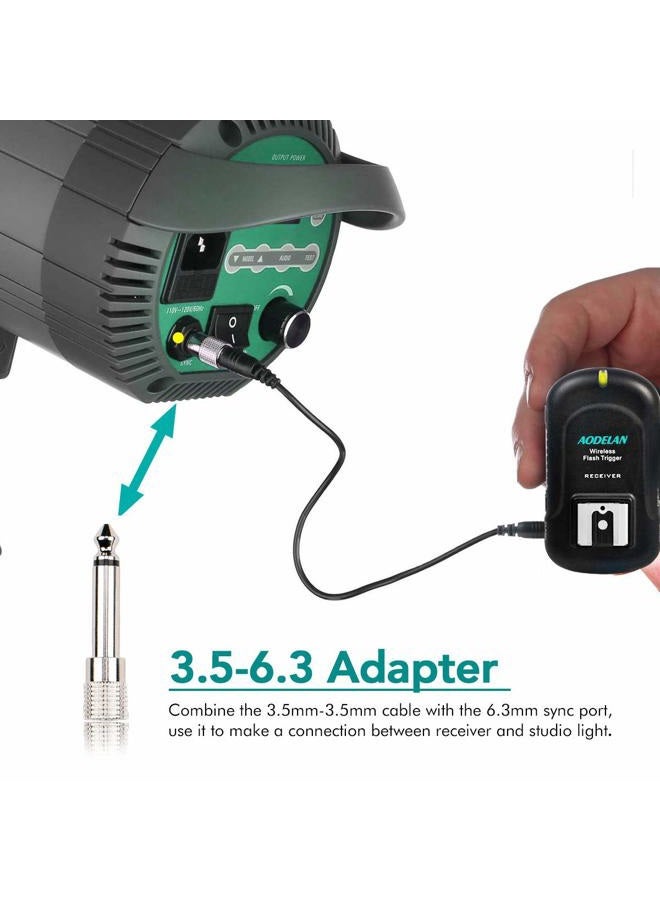 AODELAN Flash Trigger Transmitter and Receiver with Universal Hot Shoe for Canon, Nikon, Olympus, Panasonic, Pentax, Fuji, Samsung, Sony - Image 4