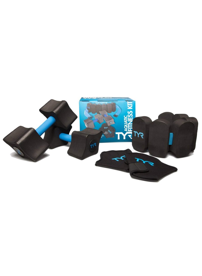 TYR TYR Aquatic Fitness Kit, Black/Blue  - Image 1