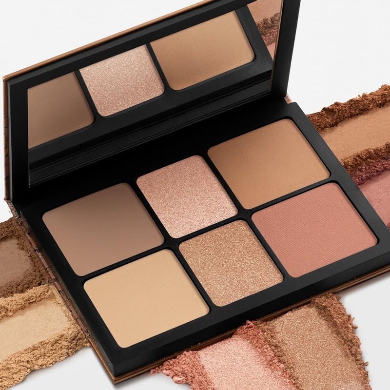 Smashbox The Cali Contour Palette | Six-Shade Contour Kit with Highlighter, Bronzer and Blush to add Dimension + Glow, 0.69 Ounce, Light to Medium