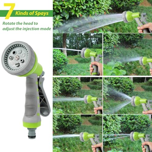 HASTHIP® 15m Expandable Garden Hose, Telescopic Garden Hose with High Pressure Sprayer, 7 Pattern Spray Gun, Universal Quick Connector, Kink-Free Garden Hoses for Lawn, Plants, and Car Washing - Image 4