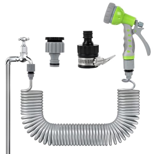 HASTHIP® 15m Expandable Garden Hose, Telescopic Garden Hose with High Pressure Sprayer, 7 Pattern Spray Gun, Universal Quick Connector, Kink-Free Garden Hoses for Lawn, Plants, and Car Washing - Image 1