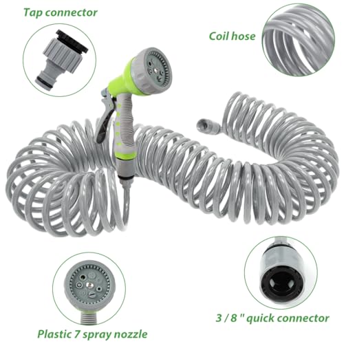 HASTHIP® 15m Expandable Garden Hose, Telescopic Garden Hose with High Pressure Sprayer, 7 Pattern Spray Gun, Universal Quick Connector, Kink-Free Garden Hoses for Lawn, Plants, and Car Washing - Image 3