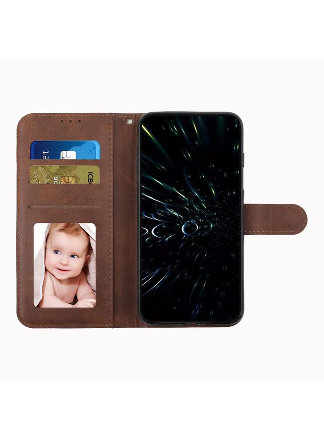 اس-توب جراب لهاتف OPPO Realme C35/Narzo 50A Prime 4G مصنوع من جلد العجل مع مشبك - Image 4