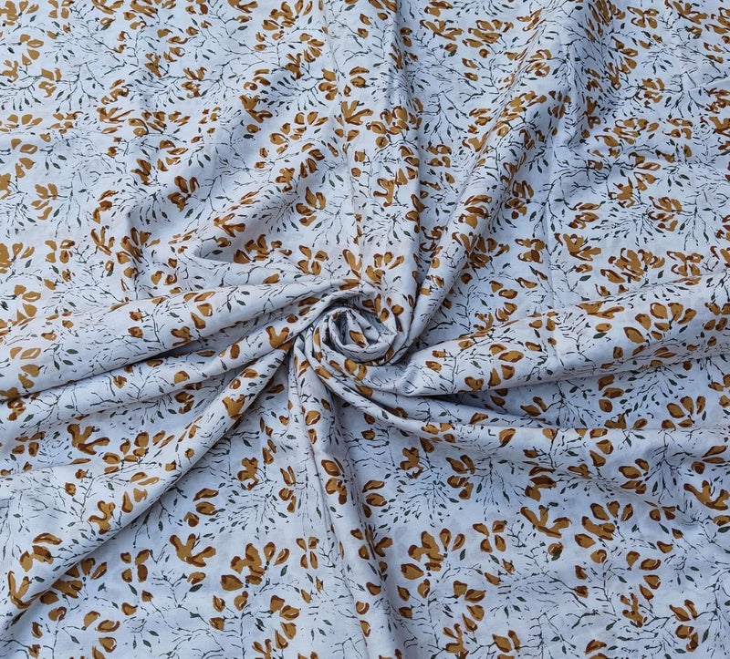 Kalap Floral Printed Cotton Cloth Materiel Indian Cotton Hand Block Print Fabric Running Jaipuri Hand Block Printed Women Dress Material Kurtis Natural 43 Inches 25 Meter - Image 2