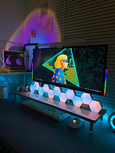 Vcwtty Hexagon Lights, Smart LED Wall Lights with Remote, 13 Colors Touch-Sensitive DIY Modular Assembled RGB Wall Panels, Hex Light with USB-Power for Autism, Game Room Decor, Party (6-Pack) - Image 2