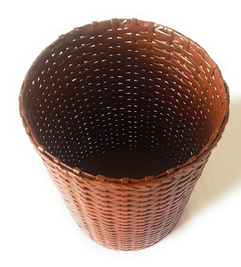 Sonas Creation Paperus, Light Brown, Open-top Dustbin, Waste Basket, Paper Bin, Trash Can, Storage Basket, Standard Size 10 Liter, 11 inch Tall Eco-Friendly, Handmade, of Paper Ropes - Image 3
