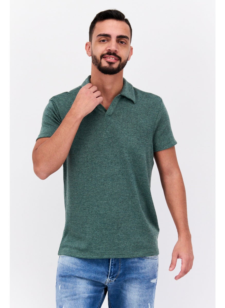 Men Regular Fit Heather Short Sleeves Polo Shirt, Green - pzsku/Z1B96398B2B3DF60D23B8Z/45/_/1737642028/6bafdbbe-c99a-4697-928d-028d619c8f68