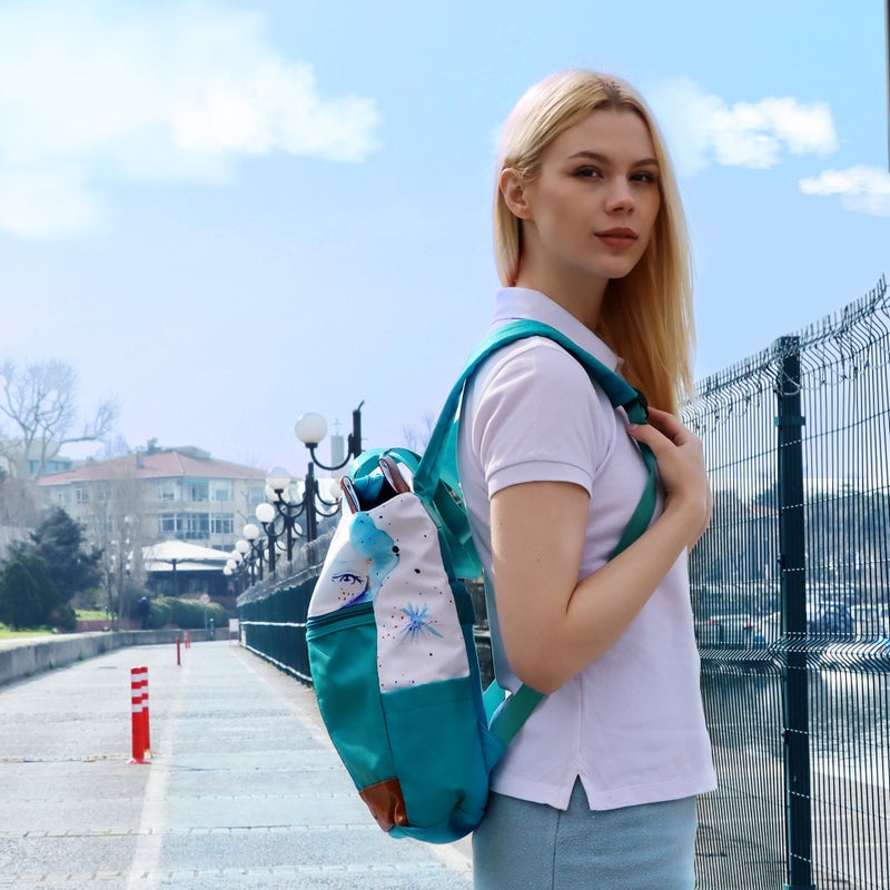 Anemoss Women's Laptop Backpack, Sailor Girl Design, Waterproof Backpack for Women, Backpack with Laptop Compartment, Cute Travel Backpack, 14 inch Laptop and Notebook, Anti Theft - Image 3