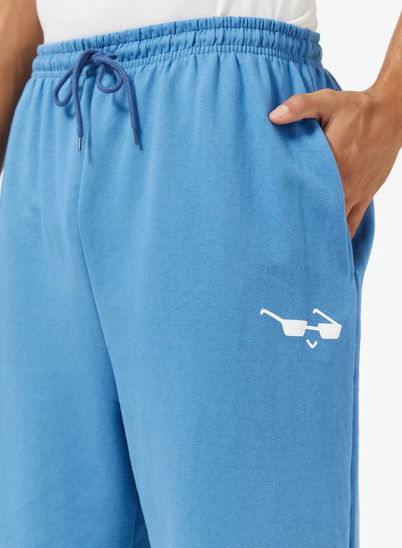سفنتي فايف Graphic Print Baggy Shorts