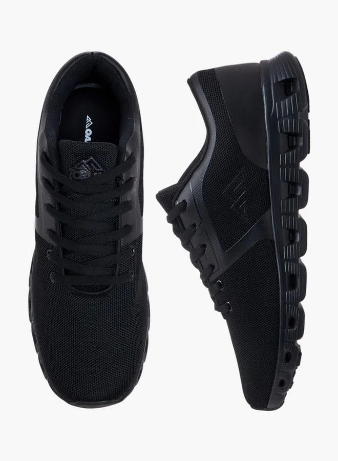 Oaklan by Shoexpress BLACK Textured Lace-Up Sports Shoes for Men | Best Price UAE